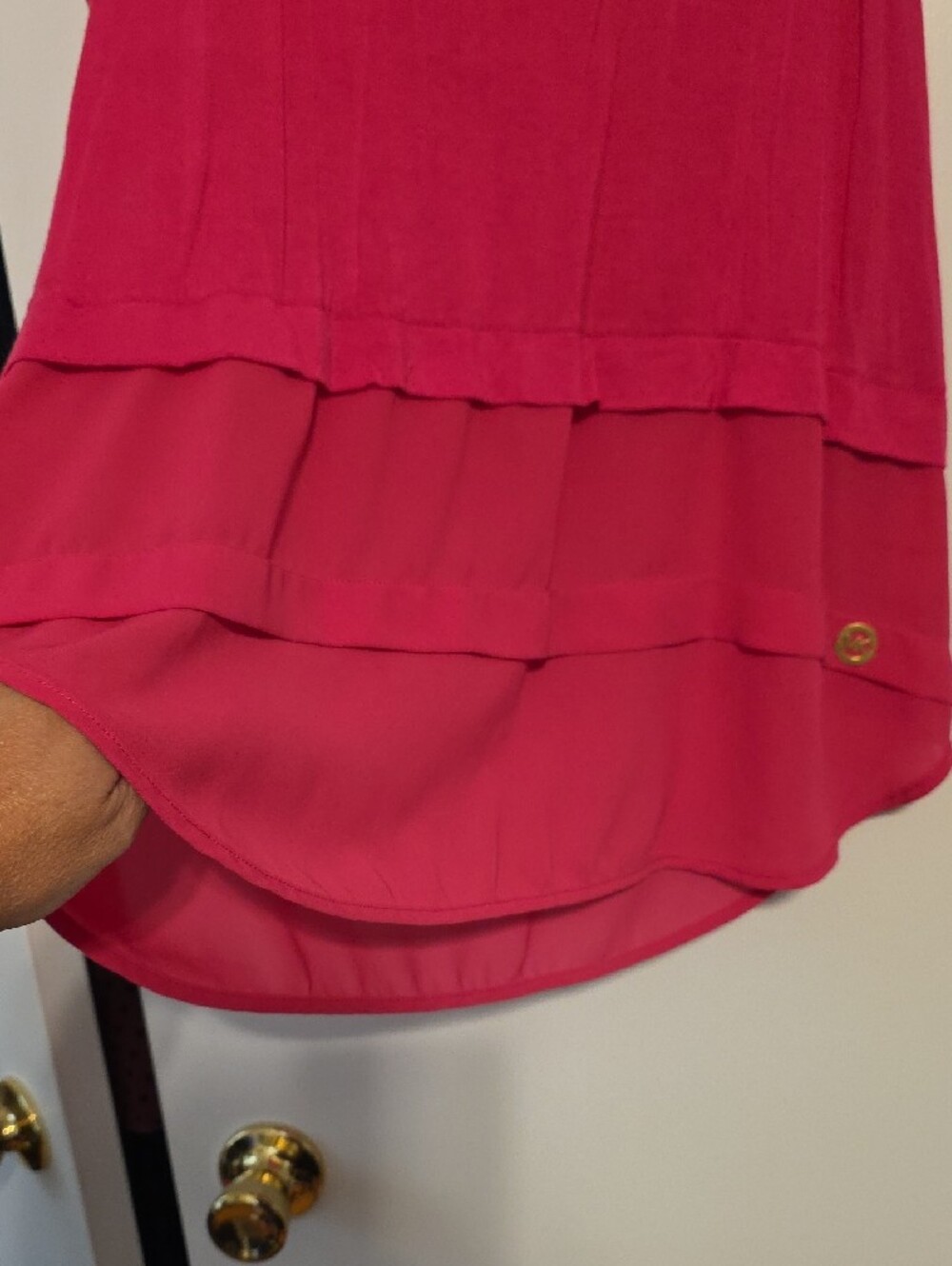 Michael Kors Fuchsia Tiered Sleeveless Tank - Picture 4 of 5